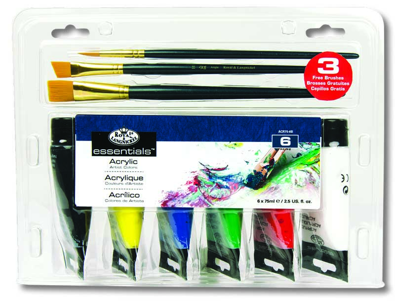 Royal & Langnickel ACR21-6 Assortiment de 6 Tubes de peinture acrylique 6 x 21 ml