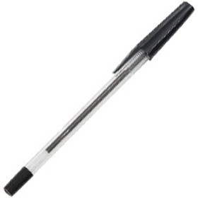 Black ballpoint biro pen
